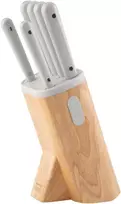 BergHOFF 7 dalių peilių blokas - Glints Spirit serija su magnetiniu šonu ir spalvotais nerūdijančio plieno peiliais