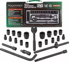 Rockforce Wmc ROCKFORCE SMŪGINIŲ GALVUČIŲ RINKINYS 24 vnt. 1/2″ 6-KAMPĖS (8-32 mm)