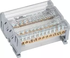 MOREK MOBLOCK 4 polių paskirstymo ir paskirstymo blokas 125A-11 2x35mm2 + 2x25mm2 + 7x6mm2 TS35 MAB4125A18