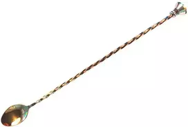 Bar Up BAR PROFESSIONAL Barmeno šaukštas su maišytuvu, 30 cm ilgio, varinis