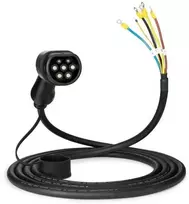 Pakaitinis elektromobilų įkrovimo stotelės kabelis Type 2, 16A, 3 fazės, 5m ilgio - 11kW