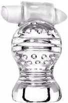 Toyfa Lingam Shakti, vibruojantis masturbatorius, TPE, skaidrus, 9 cm
