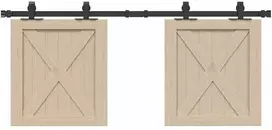 stumdomų spintelių durų komplektas 122 cm anglinis plienas