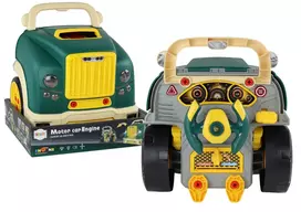 Žaislinis sunkvežimis dirbtuvės Lean Toys, su įrankiais