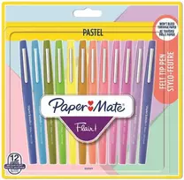Tušinukų rinkinys piešimui PaperMate Flair Pastel 12 (0,7mm) - 2137277