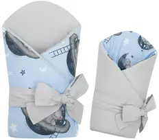 Dvipusis vokelis kūdikiui New Baby Teddy meškiukas erdvėje 80x80 cm