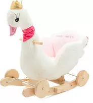 Supamas žaislas su ratukais ir melodija Baby Mix Swan, balta