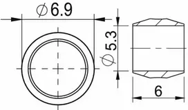 Diskinių stabdžių žarnelės tvirtinimo elementai ProX 5mm for Shimano (50pcs.)