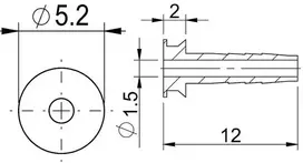 Diskinių stabdžių žarnelės tvirtinimo elementas Prox for Tektro 2.5mm (50pcs.)