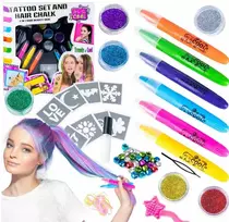 Malplay Tatuiruočių ir plaukų dažymo rinkinys „2in1 Beads“