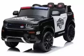 „Eljet“ vaikiškas elektrinis policijos visureigis, juodas