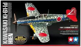 Tamiya Kawasaki Ki-61 Hien 1/48 sidabrinė danga + kamufliažo lipdukai