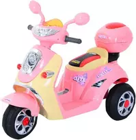Homcom Vaikiškas elektrinis motociklas, vaikiška transporto priemonė, 6V, 108x51x75cm (rožinė+geltona)