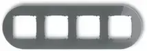 Karlik Elektrotechnik 28-28-IRSO-4 ICON Universalus keturgubas apvalus rėmas - stiklo efektas (rėmas: grafito dugnas: grafitas matinis) 28-28-IRSO-4