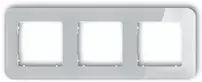 Karlik Elektrotechnik 15-0-IRSZ-3 ICON Universalus trigubas suapvalintas rėmas - stiklo efektas (rėmas: pilkas dugnas: baltas) 15-0-IRSZ-3