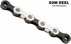 Grandinė KMC X11 Sidabrinis/Juodas 11-speed 3936-links (50m reel + 40CL)