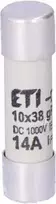 Eti-Polam Cilindrinis saugiklio įdėklas PV 10x38mm 14A gPV 1000V DC CH10 002625136