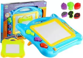 Magnetinė piešimo lenta su antspaudais 2in1