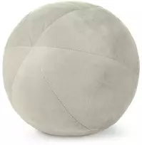 Dekoratyvinė kamuoliuko formos pagalvė Eurofirany GAJA/4, ∅ 24 cm, spalva: kreminė