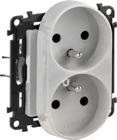 Legrand Dvivietis lizdas Valena Life 16A aliuminis (753390)