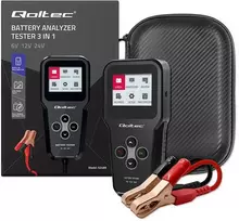„Qoltec“ skaitmeninis akumuliatorių testeris 3in1 su LCD ekranu | Angliškas meniu | 6V | 12V | 24V | 10Ah–200Ah