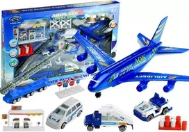 Lėktuvas su automobiliukais ir aksesuarais 1:87