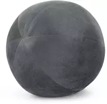 Dekoratyvinė kamuoliuko formos pagalvė Eurofirany GAJA/4, ∅ 24 cm, spalva: plieno