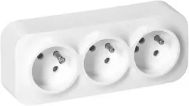 Orno Lizdas Trigubas „ToDo“ lizdas 2P+Z IP20, 16A, 230V AC, baltas