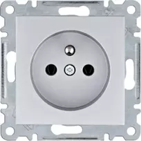 Hager Polo WL1022 Lumina Lizdas zasilające su uziemieniem 16A/250VAC Sidabrinė WL1022