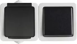 Kanlux lizdas prancūzų dvigubos TEKNO varžtų apsaugos 16A 250V juoda (25357)