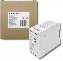 Qoltec Maitinimo šaltinis na szynę DIN | 60W | 24V | 2.5A | Baltas | Slim