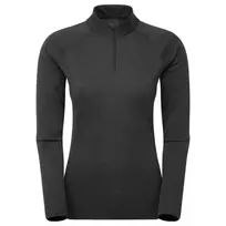 Moteriški termo marškinėliai Montane F Dart XT Zip Neck - Juoda - M