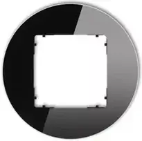 Karlik Elektrotechnik Karlik Vieno rėmo Karlik Icon 12-12-IRSO-1 universalus apvalus stiklo efektas juodas matinis