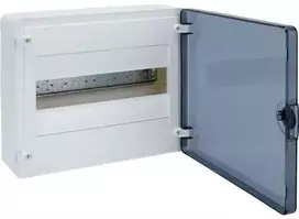 GOLF2 plastikinis virštinkinis skydelis VS112TD 1x12 mod. Hager (permatomos durelės, IP40)