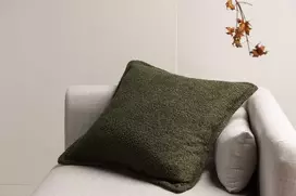 Venture Design Pagalvės užvalkalas, Tuva Teddy kailis, 60x60 cm, Tamsiai žalia
