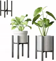 Strado reguliuojamo metalinio rėmo gėlių stovas PILLAR (Juodas)