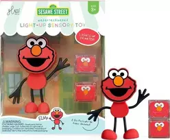 Glo Pals Glo Pals, Elmo vonios figūrėlė – rinkinys su dviem sensoriniais kubeliais, švytinčiais vandenyje