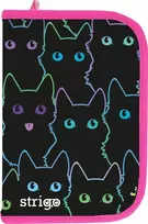 Penalas Teka School pieštukų dėklas su dviem atvartais Cats STRIGO