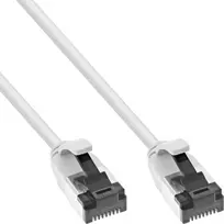 InLine® Patch kabelis plonas, U/FTP, Cat.8.1, TPE be halogenų, baltas 7,5 m