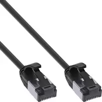 InLine® Patch kabelis plonas, U/FTP, Cat.8.1, TPE be halogenų, juodas 5 m