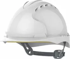 JSP EVO®2 apsauginis šalmas, stumdomas dirželis, ventiliuojamas, baltas
