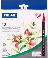Teka markeriai Akvarelė 12 spalvų MILAN