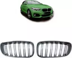 MTuning Sport Grilis Double Ribs Blizgus juodas BMW 1 F20 F21 Facelift 2015-2019 m.