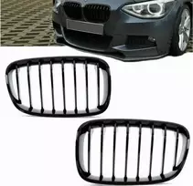 MTuning Single rib sportinės grotelės Gloss Juodas BMW 1 F20 F21 pre-facelift 2011-2015