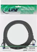 InLine® Patch kabelis šarvuotas, U/FTP, Cat.6A, juodas, 1m