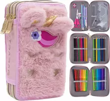 Astra penalas Trivietis pieštukų dėklas su užpildu Fluffy Unicorn ASTRA