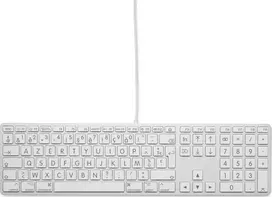 Klaviatūra LMP didelio šrifto USB klaviatūra 110 klavišų laidinė USB klaviatūra su 2x USB ir aliuminio viršutiniu dangteliu – prancūziškas AZERTY