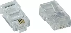 „InLine ®“ 100 vnt. modulinis kištukas 8P4C RJ45, skirtas užspaudžiamiems prie juostinio ISDN kabelio