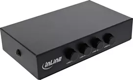 InLine® USB 2.0 jungiklio vadovas, USB-A įrenginys prie 4 kompiuterių