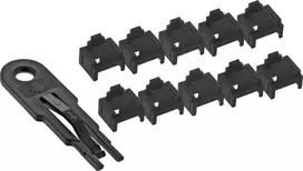 InLine® RJ45 prievadų blokatorius, starterio rinkinys su 10 blokatorių ir raktu, juodas